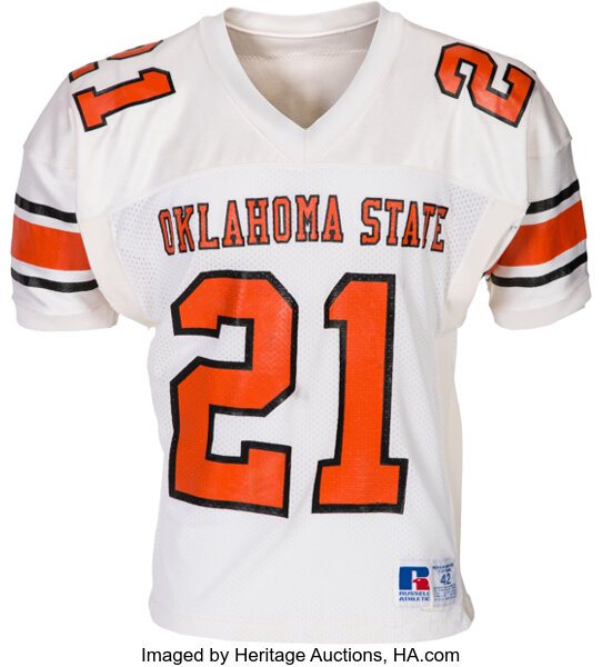 Barry Sanders Autographed Oklahoma State Cowboys Authentic Jersey- PSA –  The Jersey Source