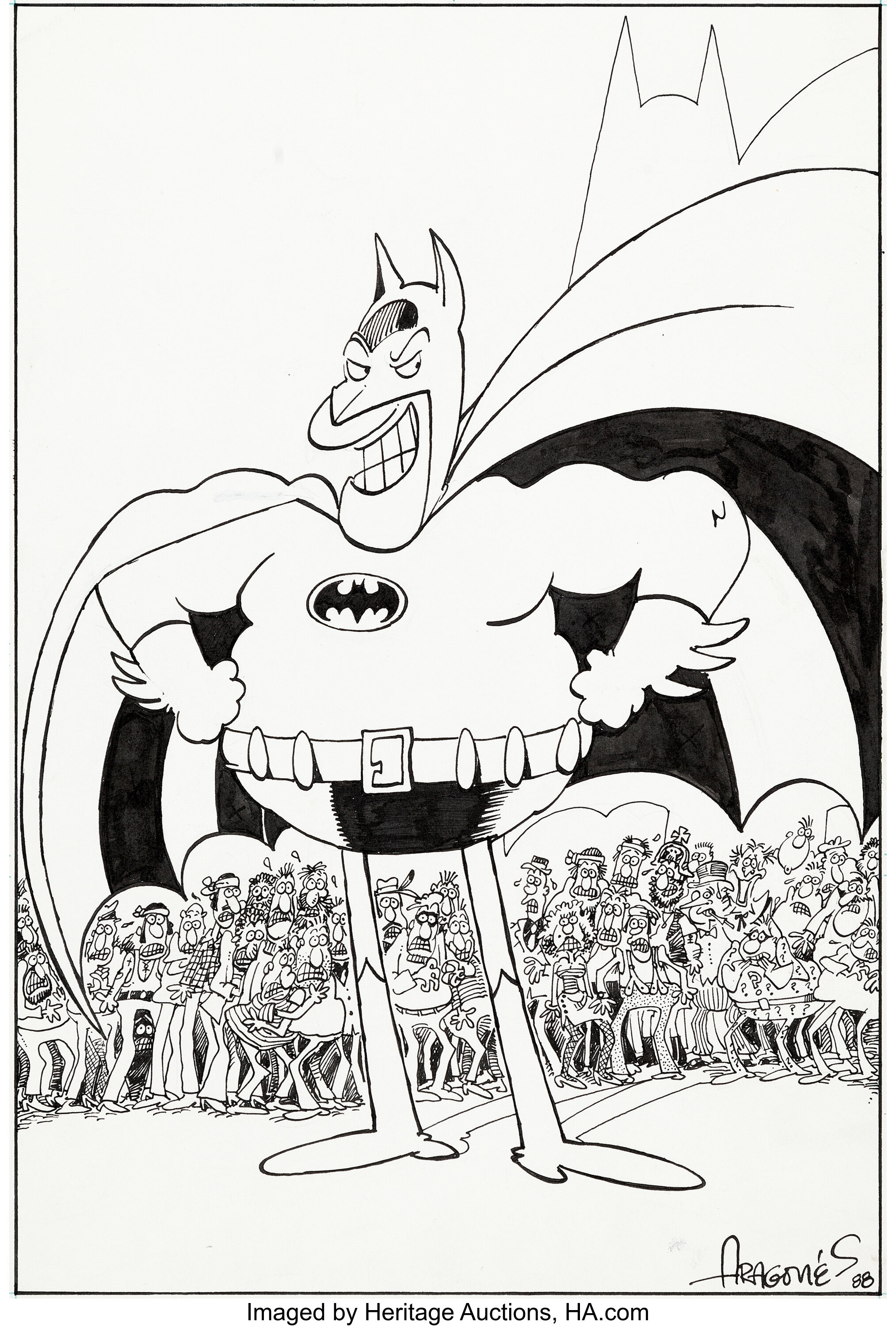 Sergio Aragones Detective Comics #600 Batman Pin-Up Illustration | Lot  #92037 | Heritage Auctions