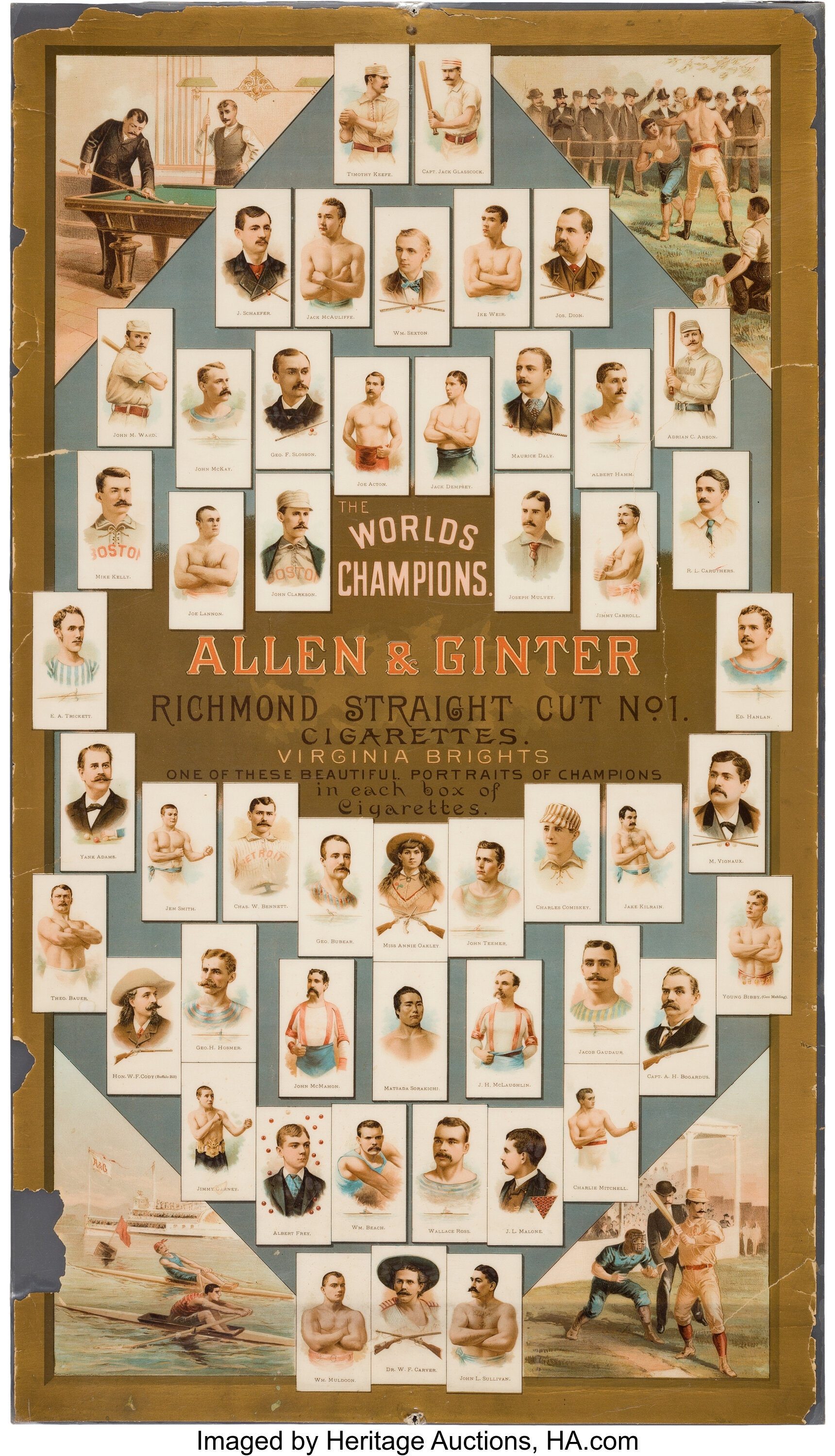 1887 G20 Allen and Ginter "The World's Champions" Advertising Lot