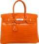 hermes crocodile bag orange