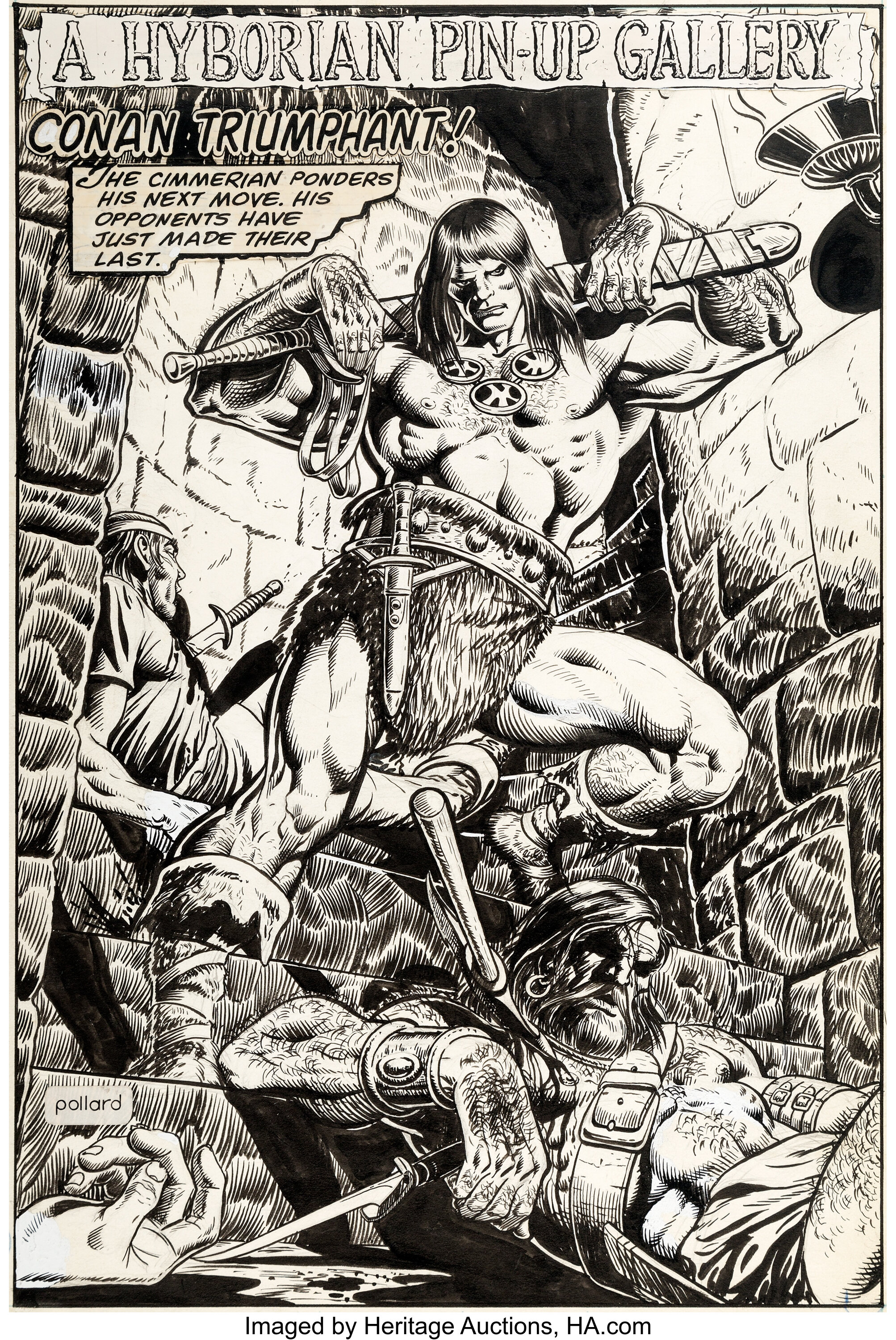 Keith Pollard King Conan #8 Pin-Up Illustration Original Art | Lot ...