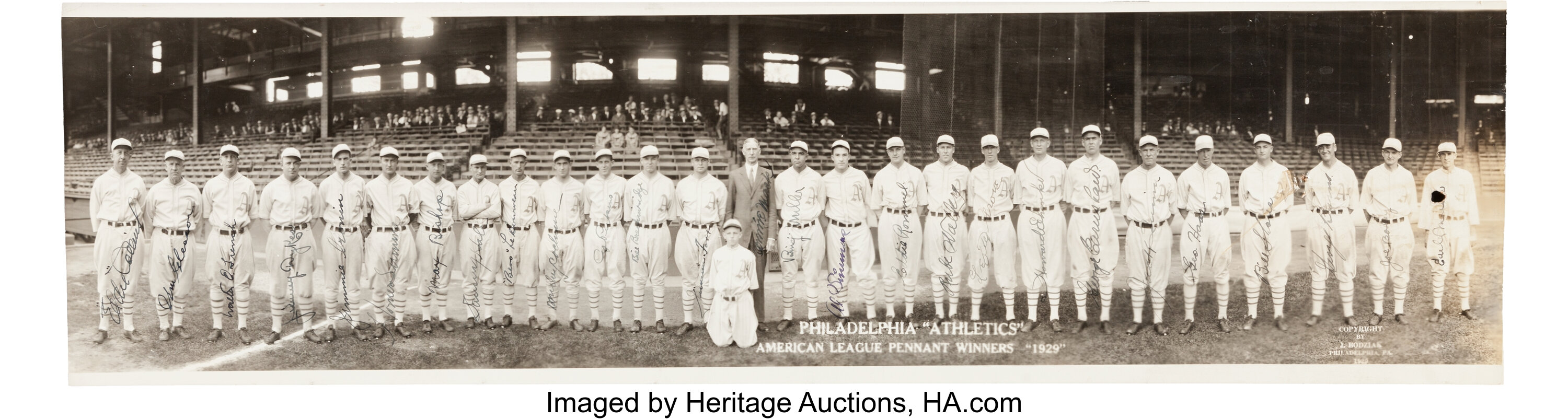 1928 World Champion New York Yankees Murderer's Row Team Panorama