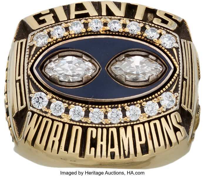 1990 New York Giants Super Bowl XXV Salesman's Sample Ring., Lot #80543