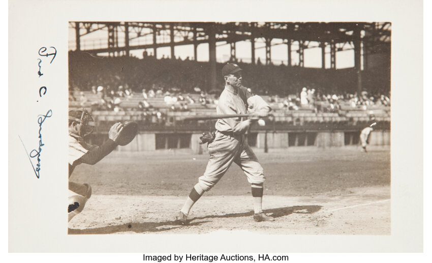 Autographed 'Shoeless' Joe Jackson photograph from 1911 sells for