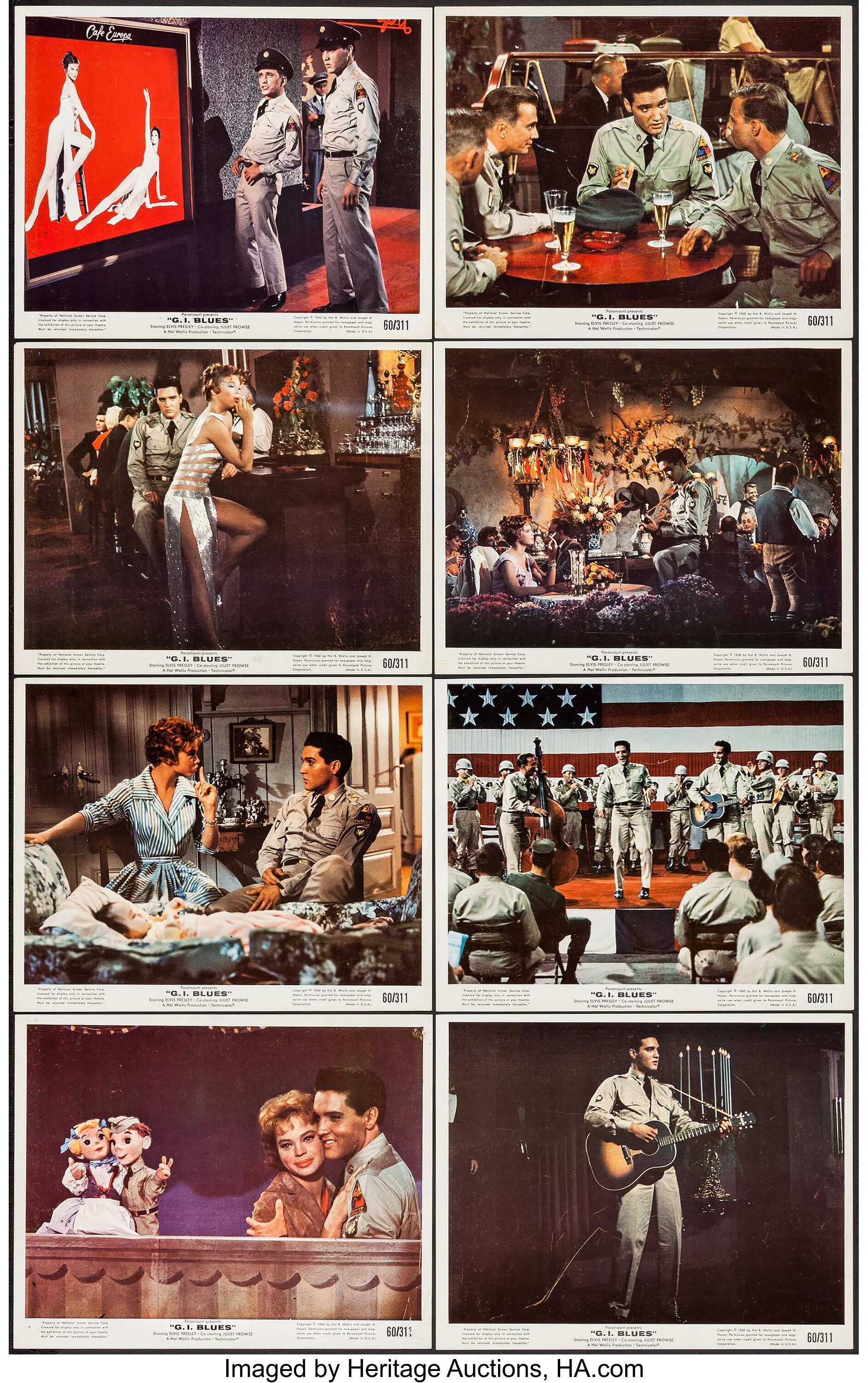 G.I. Blues (Paramount, 1960). Color Photo Set of 12 (8