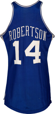 Lot Detail - Late 1960s Oscar Robertson Cincinnati Royals Game-Used &  Autographed Road Jersey (JSA)