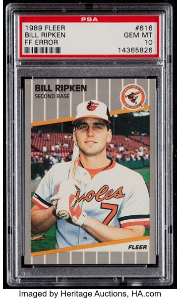 Lot - Bill Ripken 1989 Fleer Scribble Baseball Card Number 616