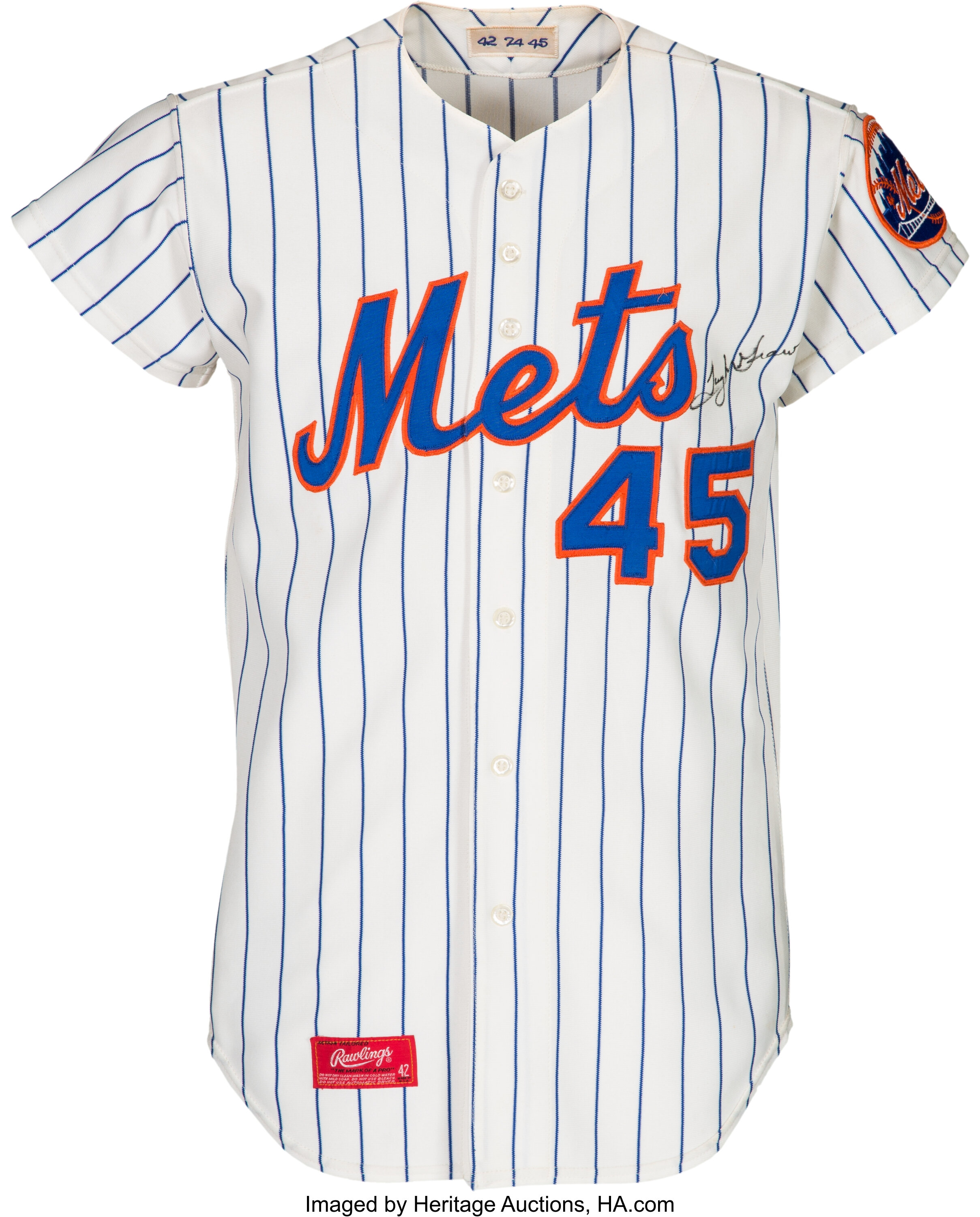 1974 Tug McGraw Game Worn New York Mets Jersey -- Photo Matched