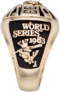 Baltimore Orioles 1983 Cal Ripken Jr MLB World Series Championship Ring - Yes - 12