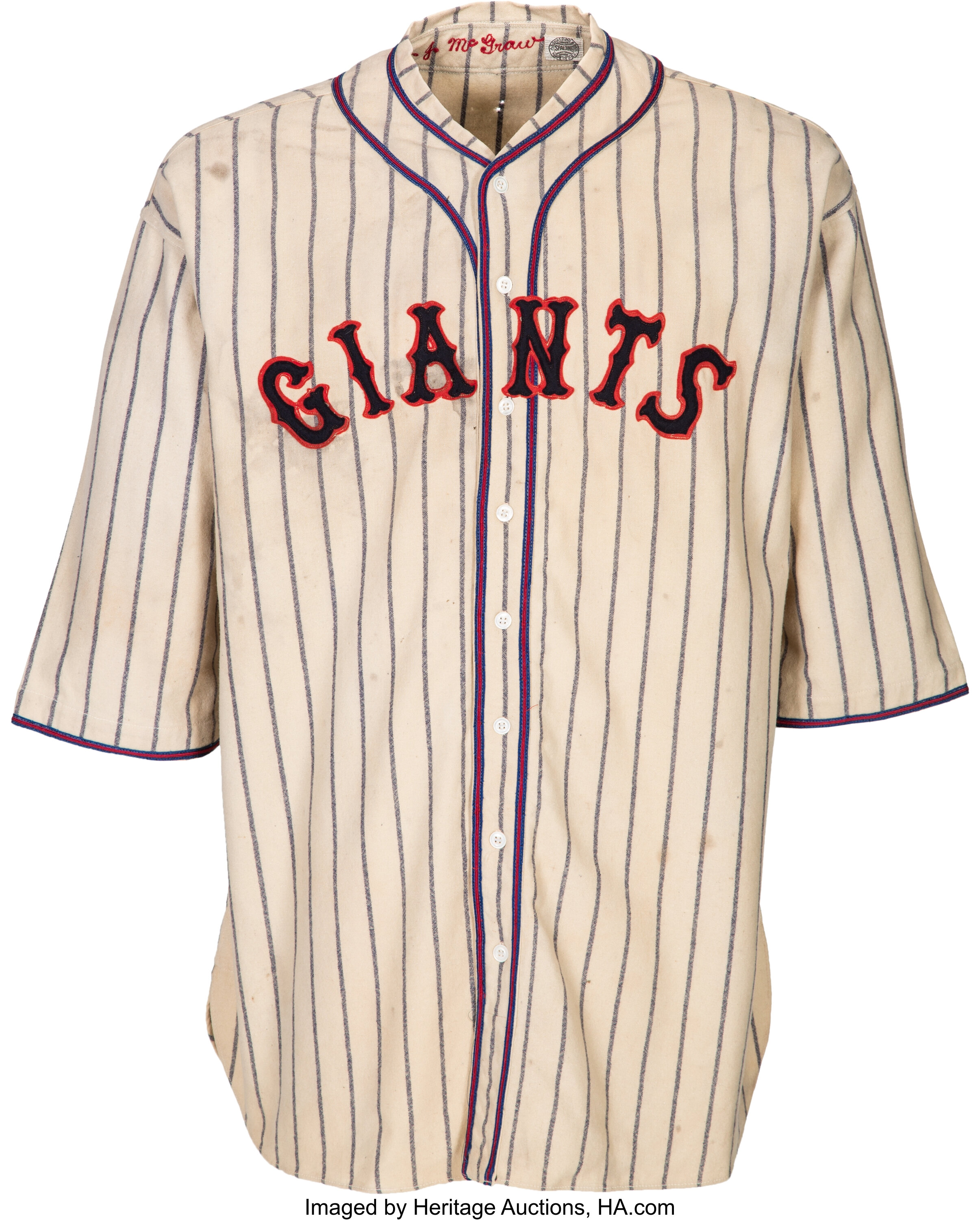 1932 John Mcgraw Game Worn New York Giants Uniform Mears A9 Lot 80002 Heritage Auctions 