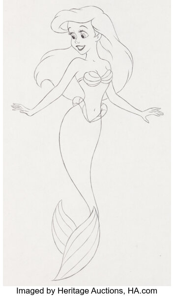 the little mermaid disney sketches