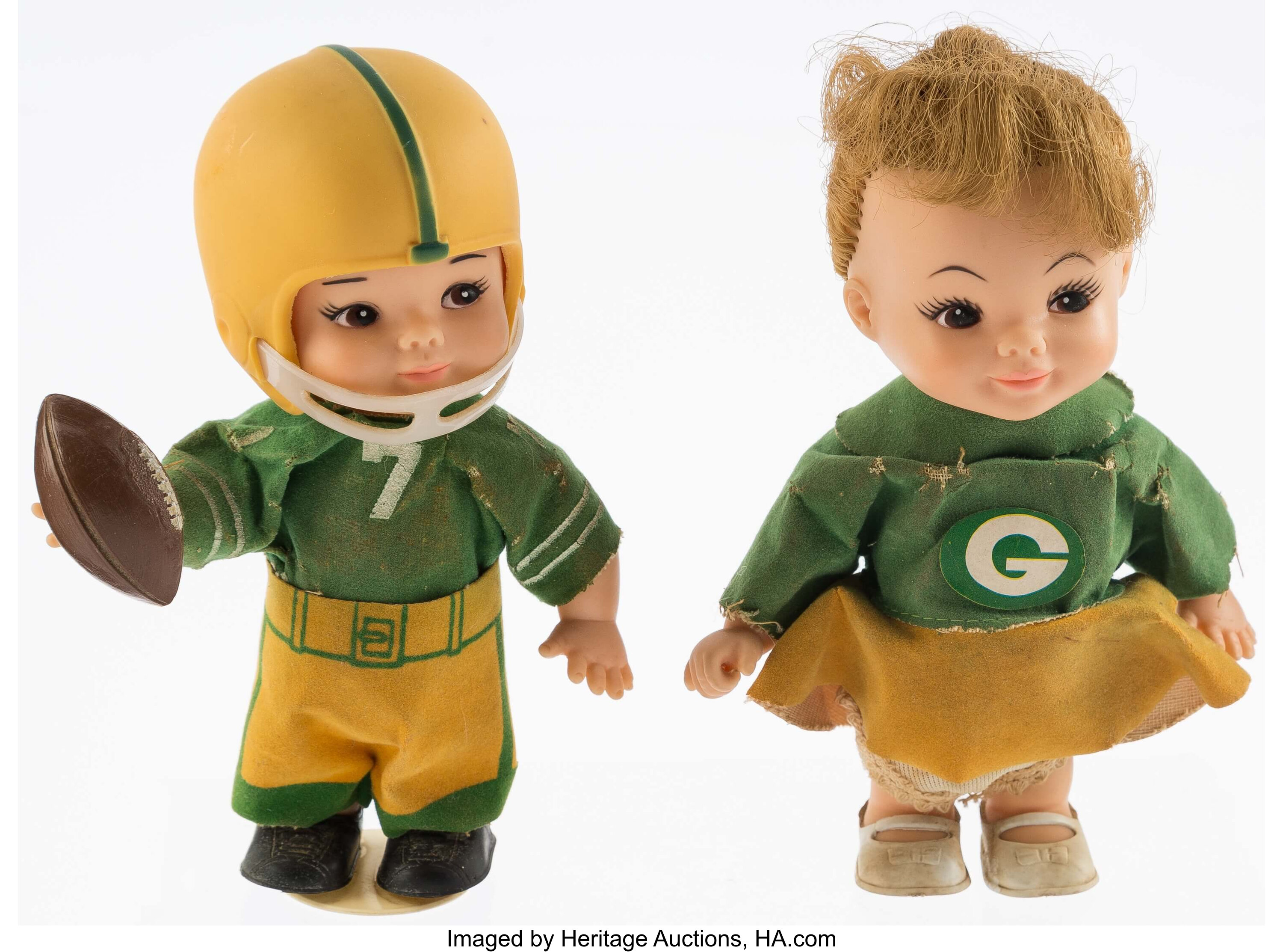 c. 1960s Green Bay Packers Inflatable Doll. Football