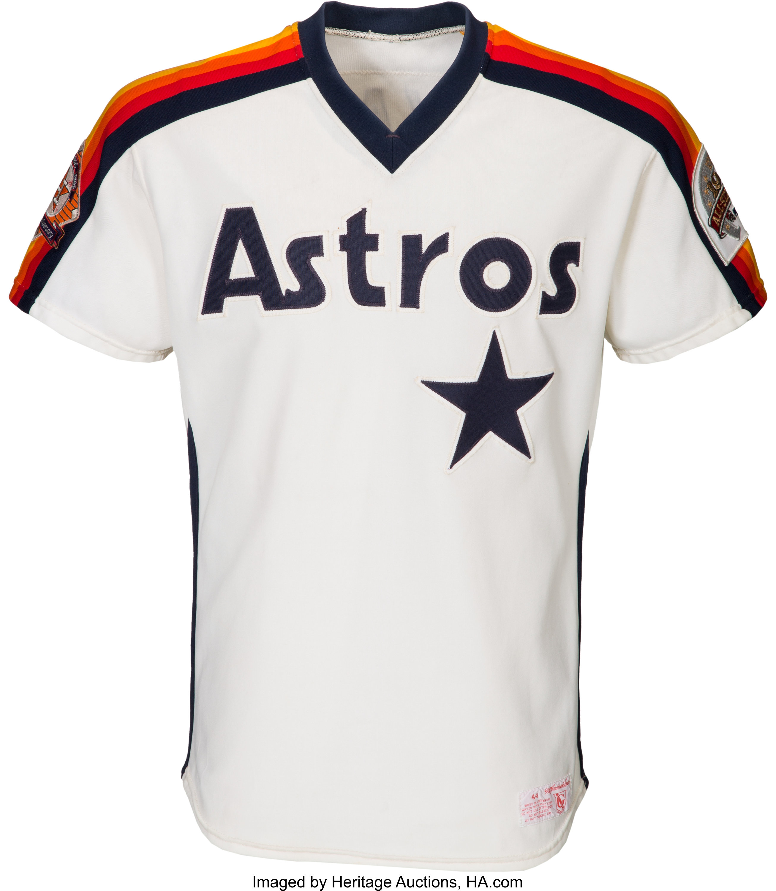 1986-93 Houston Astros Blank # Game Issued Navy Jersey Spring