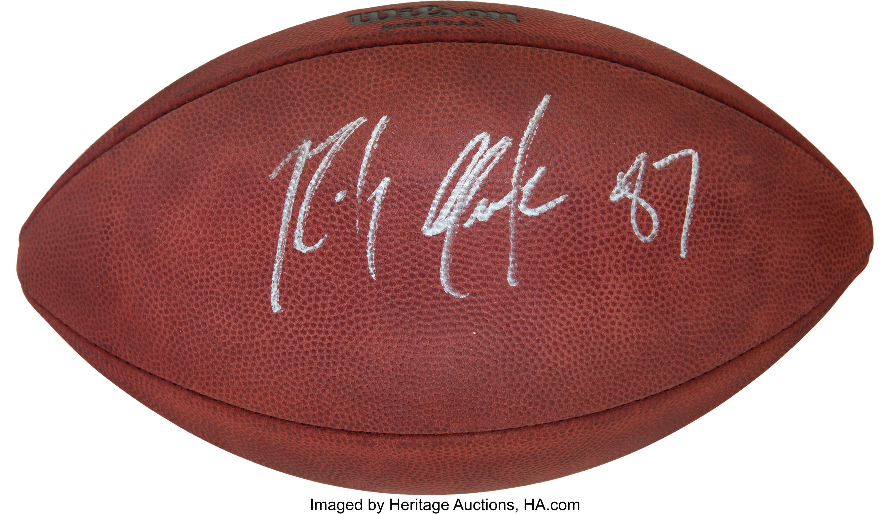 Sold at Auction: Tom Brady, Tom Brady - Rob Gronkowski Signed Mini