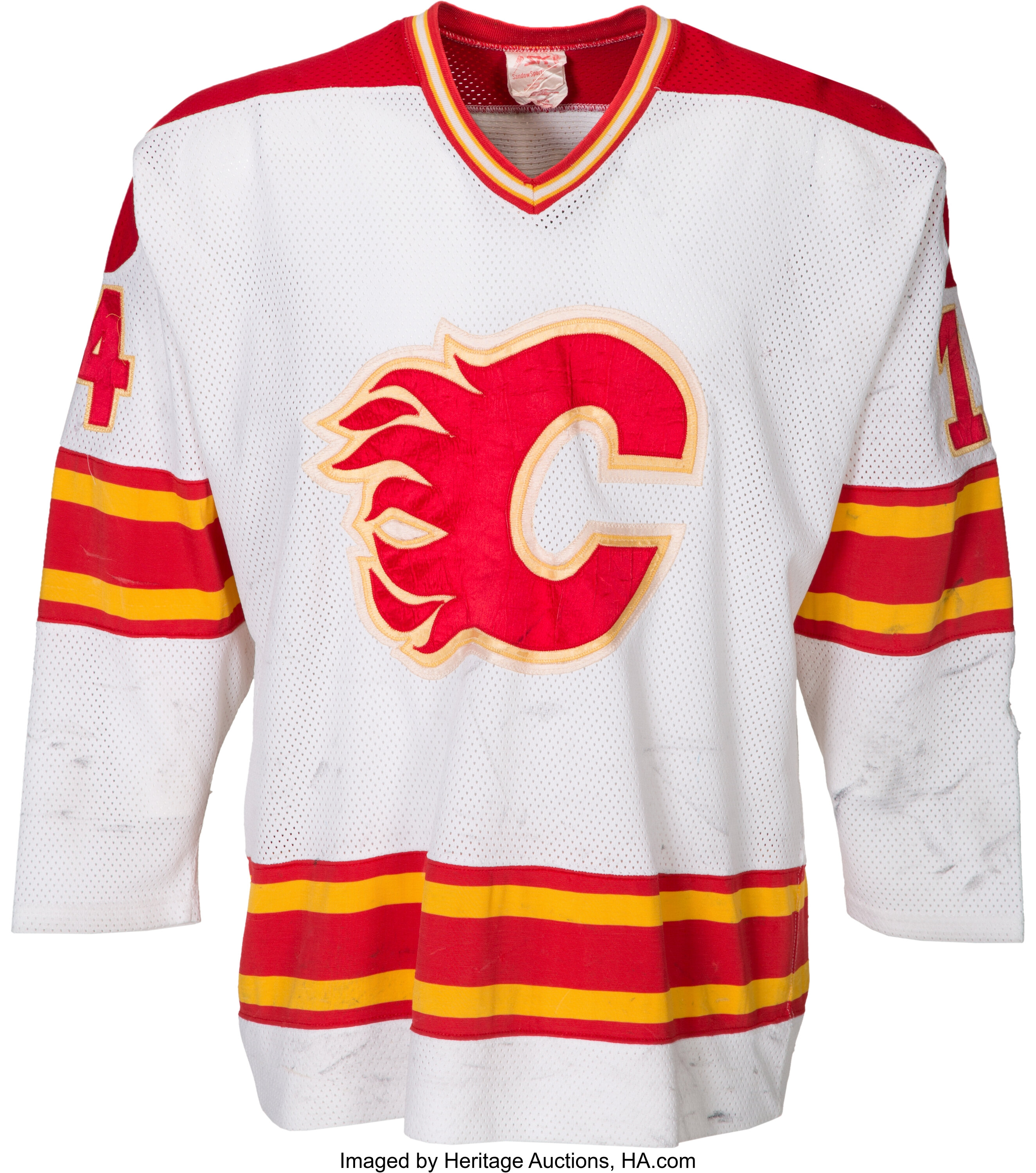 Exclusive Reverse Weave NHL Hoodie, Calgary Flames Vintage Marks Series  1980-81