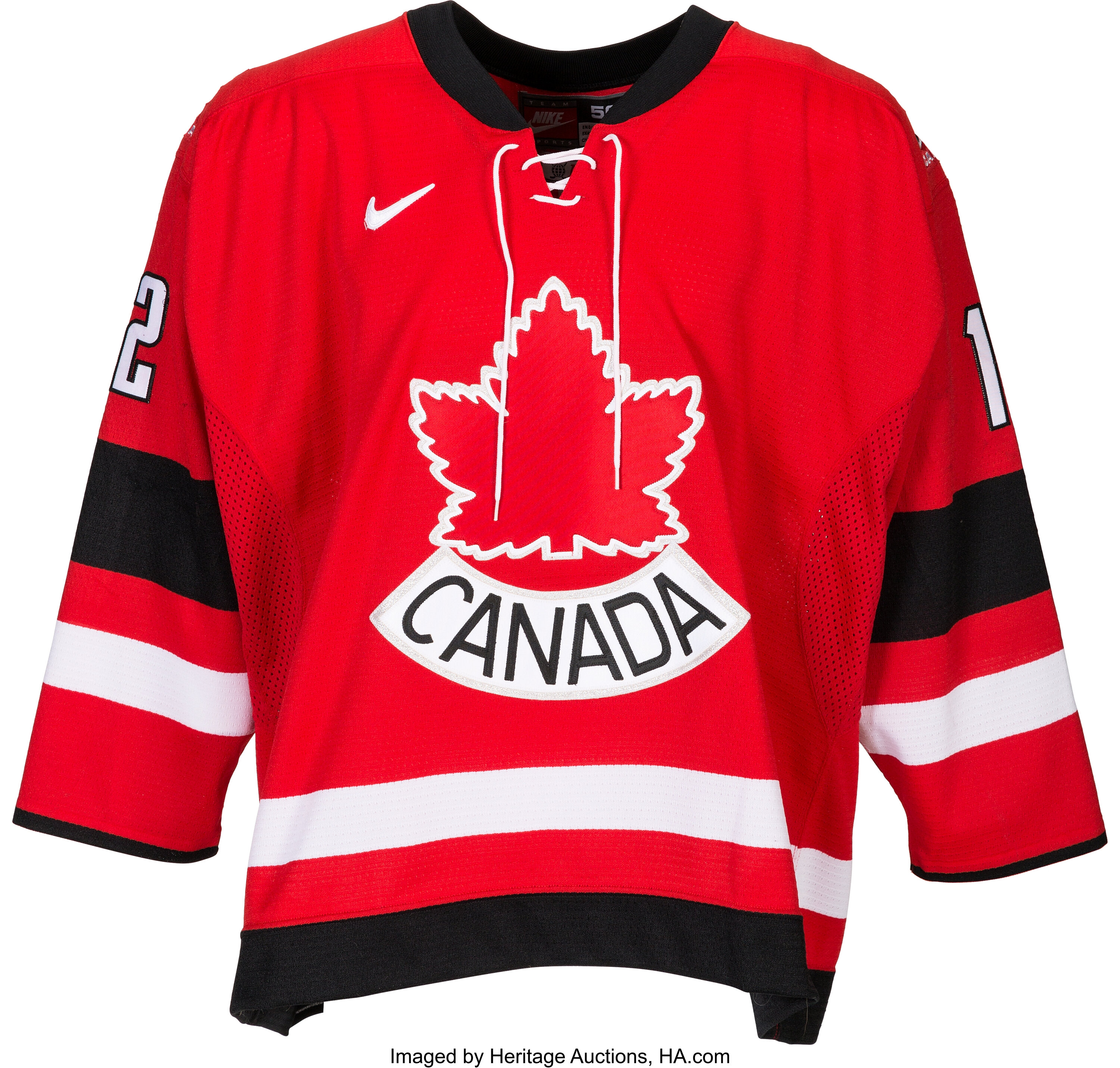 New Red (Black Logo) Nike Team Canada Olympic Hockey Jersey Large