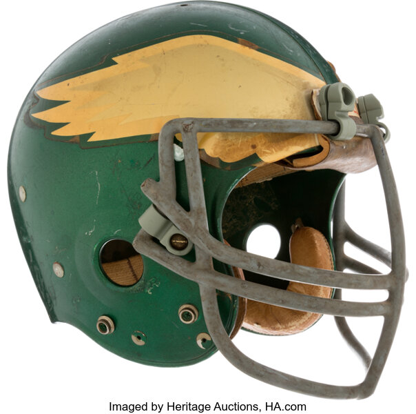 : 1940 Old Eagle Philadelphia Pro Leather Football Helmet :  Sports & Outdoors