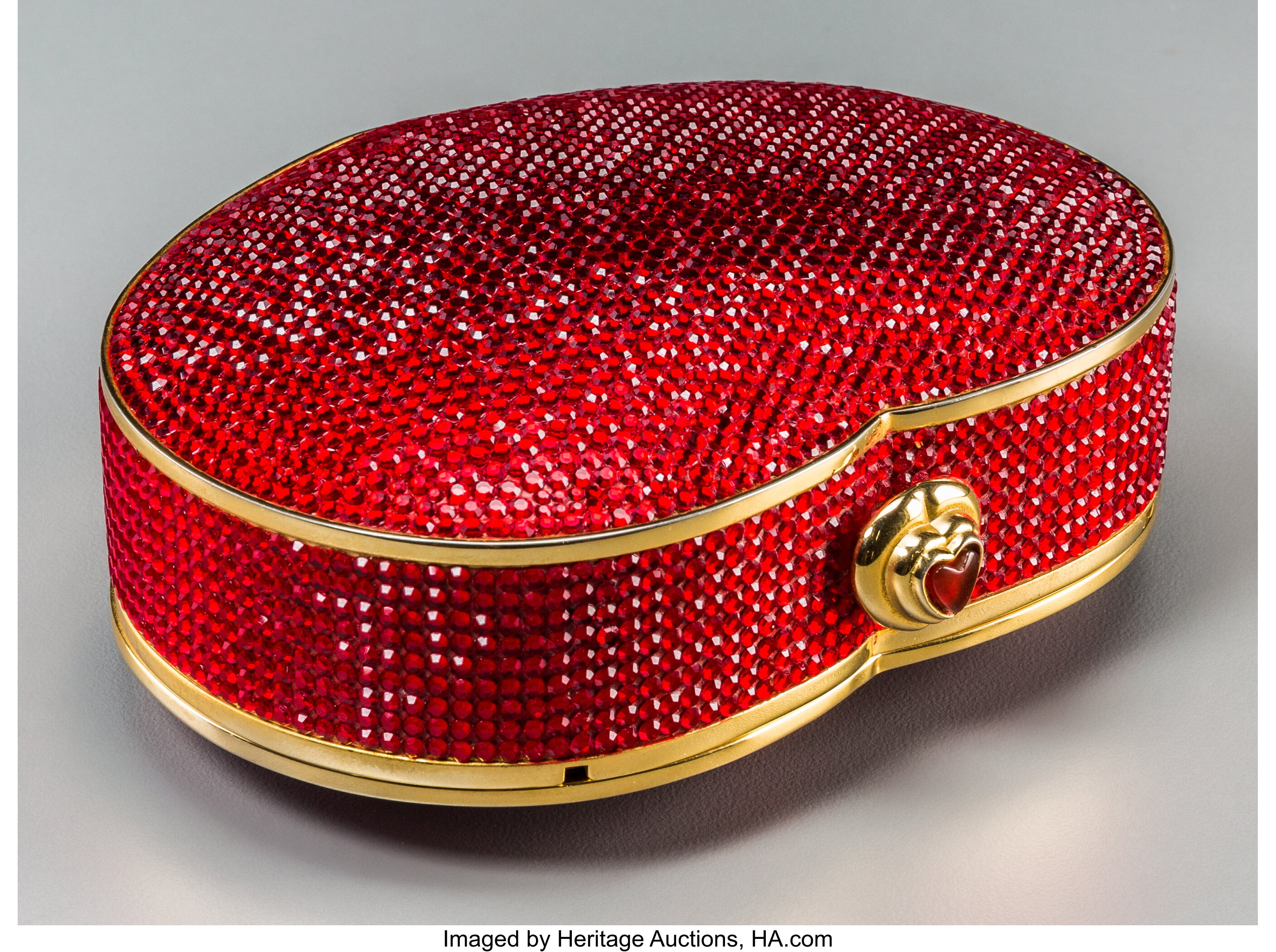 Judith Leiber Red/Grey WB! Crystal 'Misers' Money Pouch Evening Bag – The  Little Bird