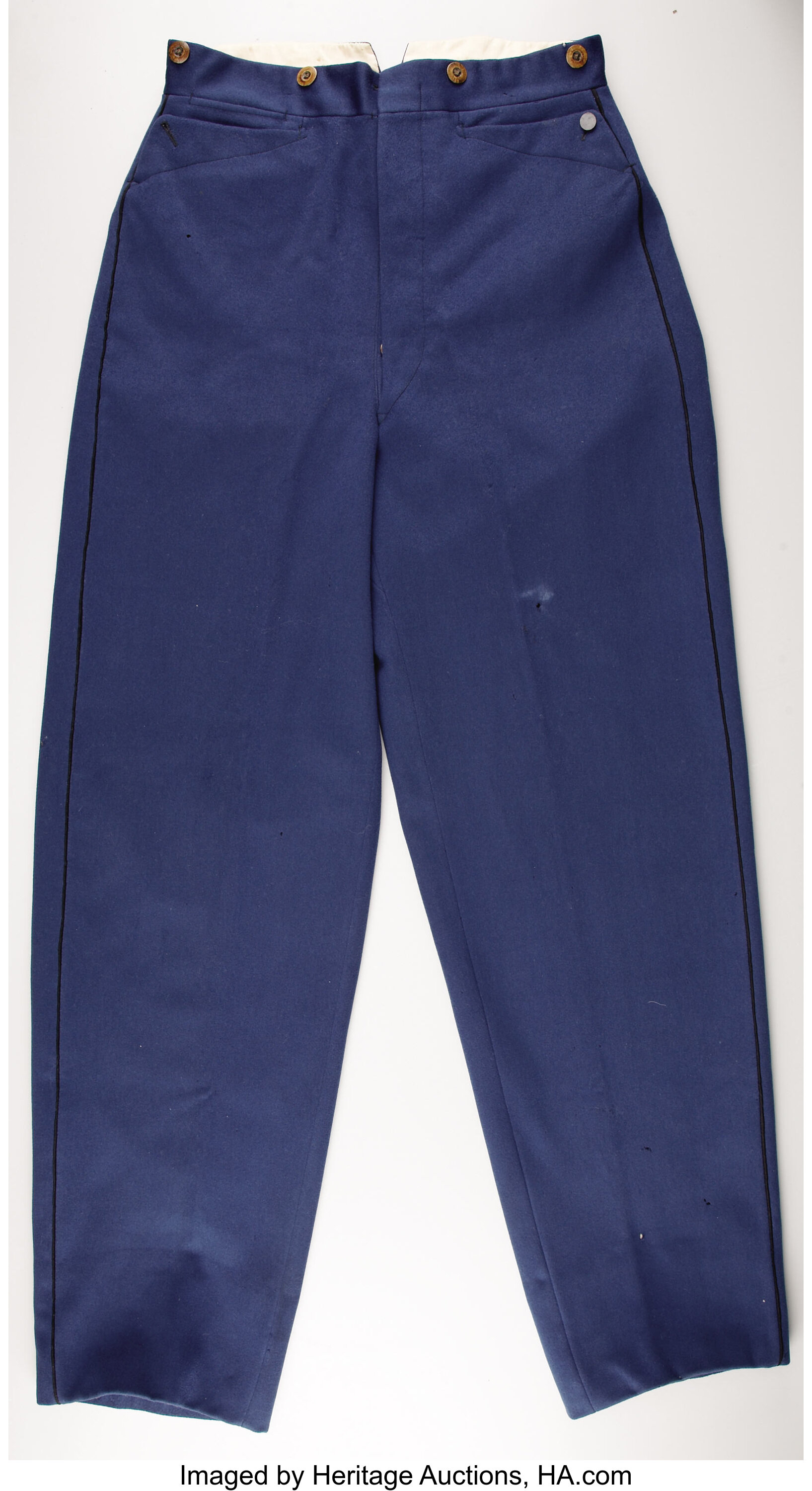 PAIR OF CIVIL WAR PERIOD OFFICER'S TROUSERS.... Military & | Lot #72295 ...