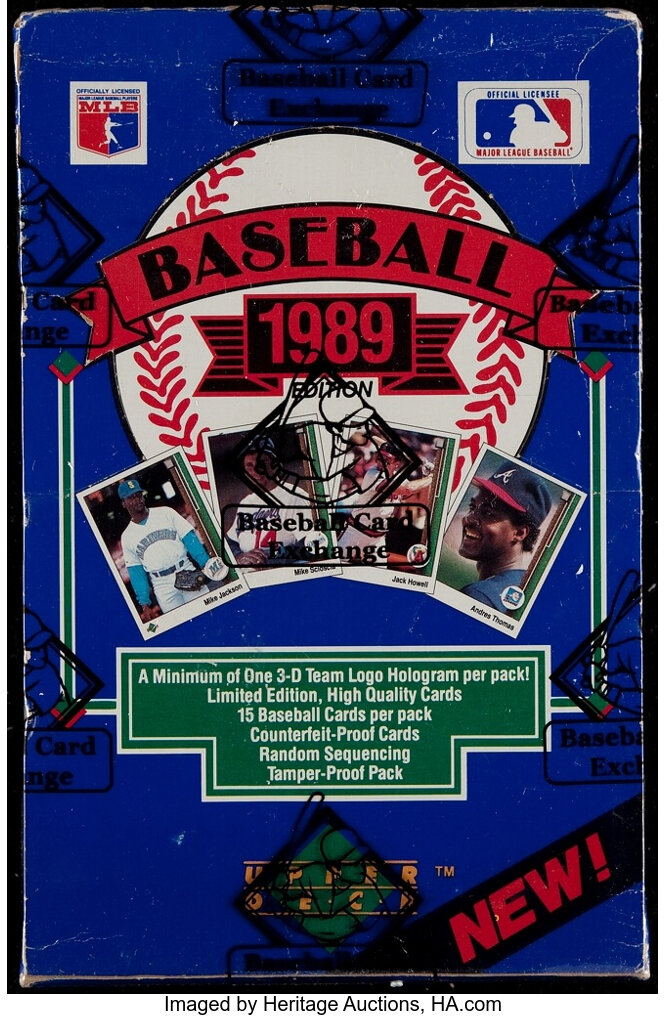 1989 Upper Deck Baseball Unopened Box With 36 Foil Packs