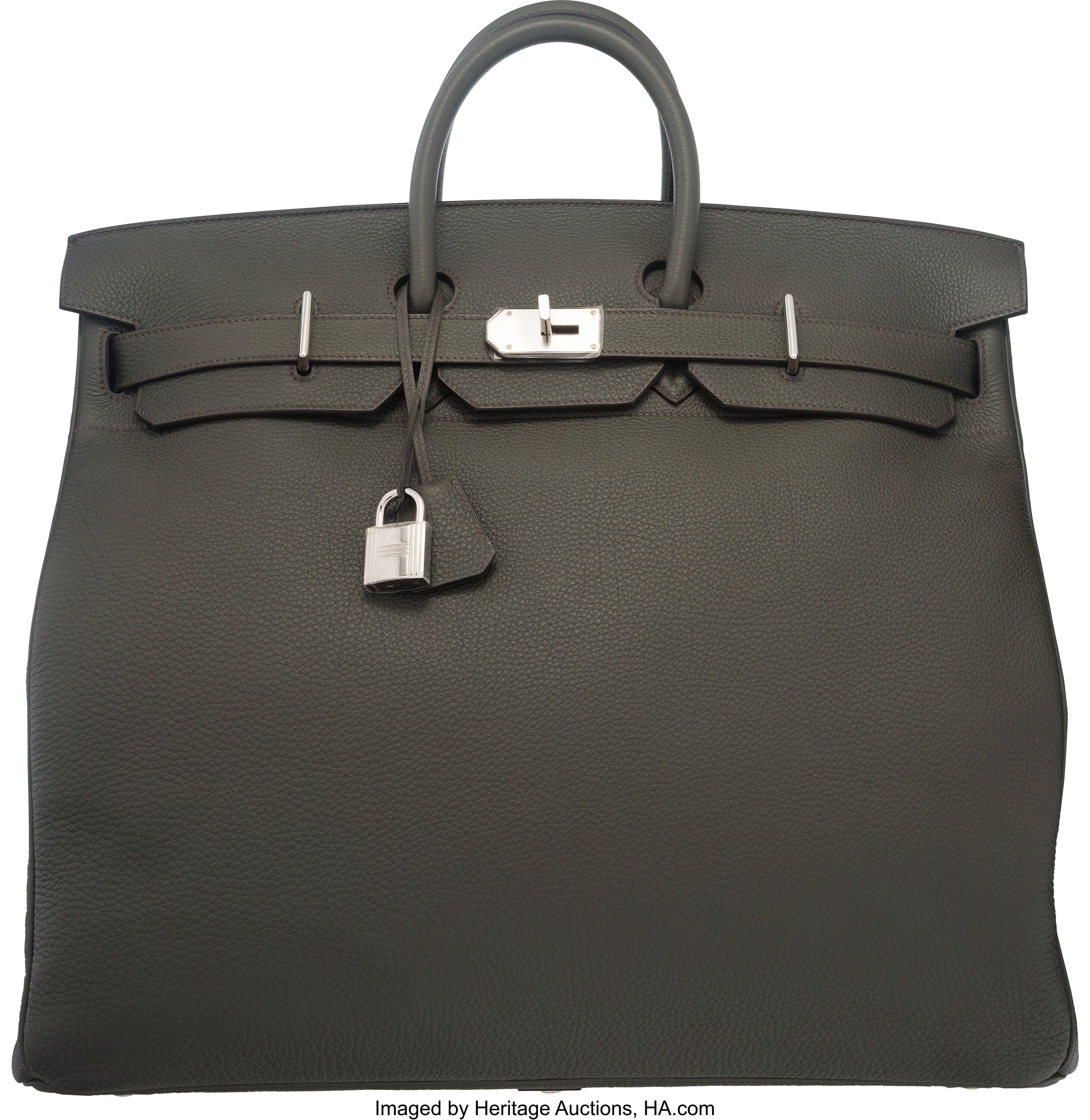 A LIMITED EDITION GRIS PERLE TOGO LEATHER ENDLESS ROAD HAC BIRKIN 50 WITH  PALLADIUM HARDWARE