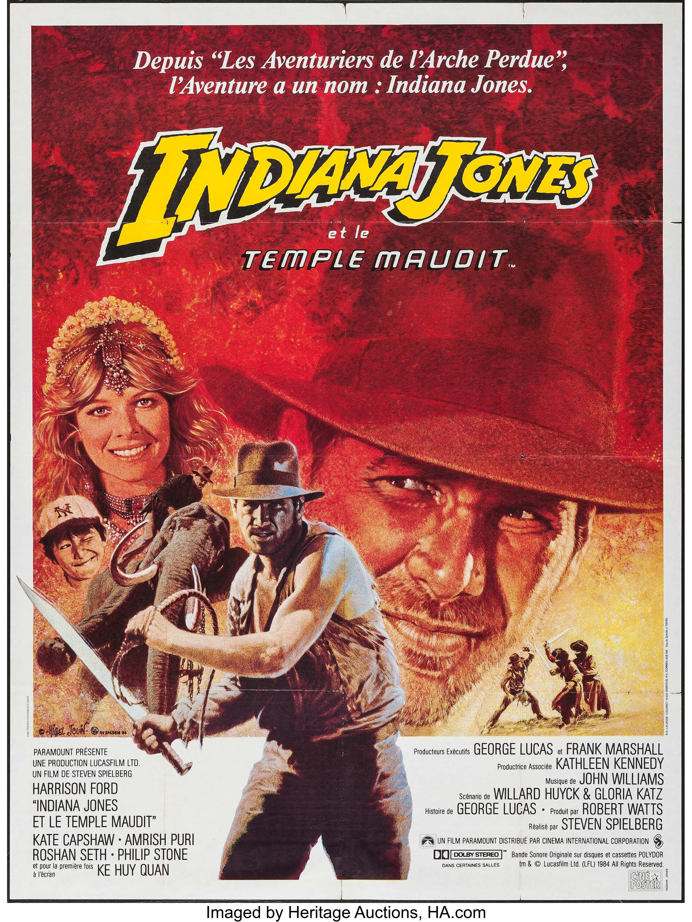 Indiana Jones and the Temple of Doom Movie Poster 1984 1 Sheet