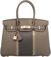 Sold at Auction: Hermes 35cm Brown Custom Hand Painted Birkin