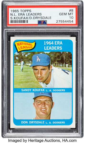 Koufax / Drysdale - 1965 Topps - Graded Card