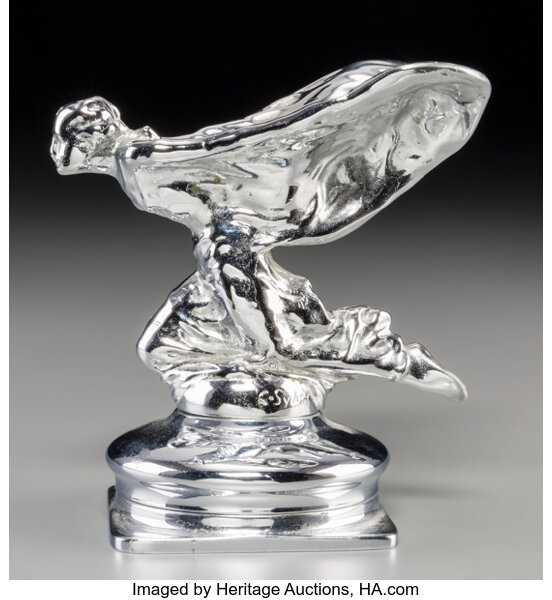 A Rolls Royce Chromed Kneeling Spirit Of Ecstasy Automobile Mascot Lot 65010 Heritage Auctions