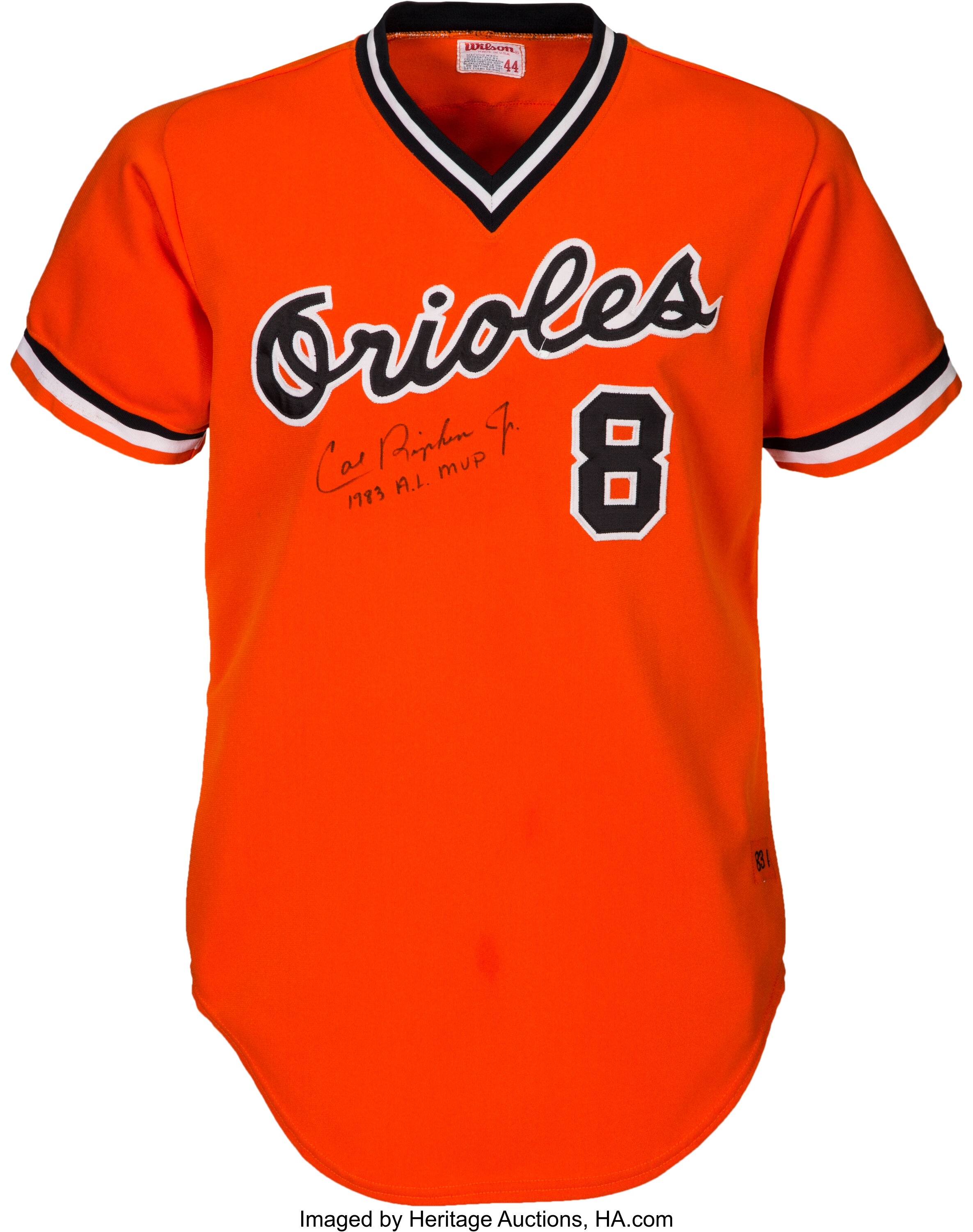 1983 Cal Ripken, Jr. Game Worn & Signed Baltimore Orioles Jersey,, Lot  #50008