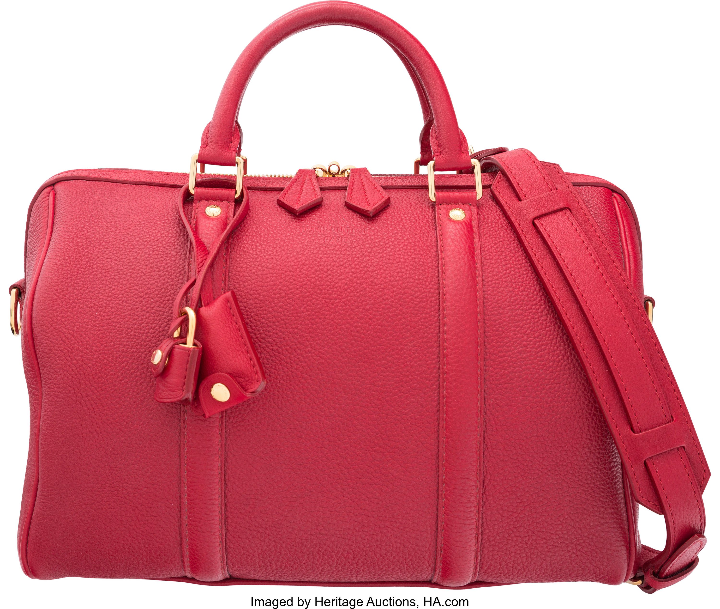 Louis Vuitton Cherry Red Leather Sofia Coppola Speedy 30 Bag