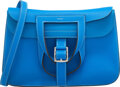 Hermès Blue Sapphire Box Calf Mini Kelly Sellier 20 Shoulder Gold Hardware,  1960-1970