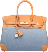 Sold at Auction: Hermes 35cm Brown Custom Hand Painted Birkin