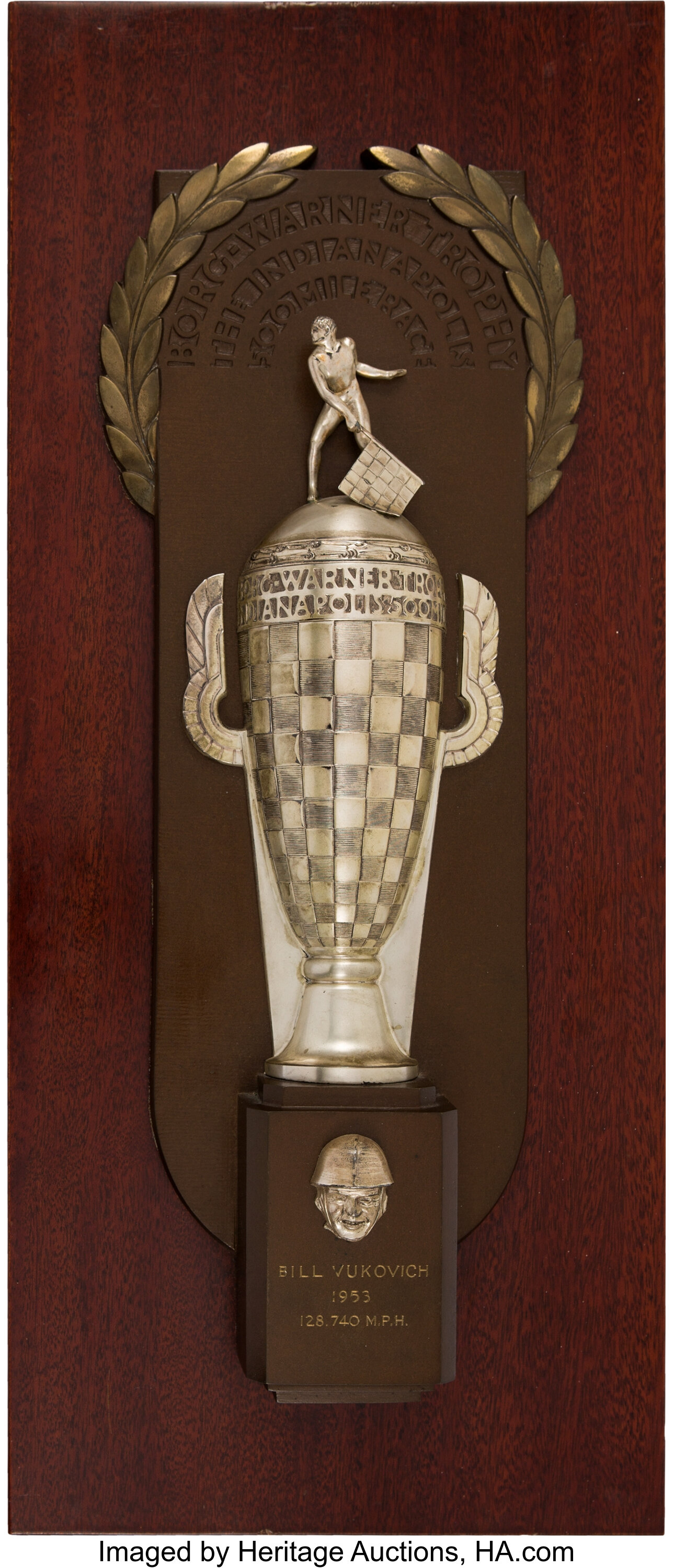 1953 Borg Warner Trophy Presented To Bill Vukovich For Indianapolis Lot 50022 Heritage Auctions