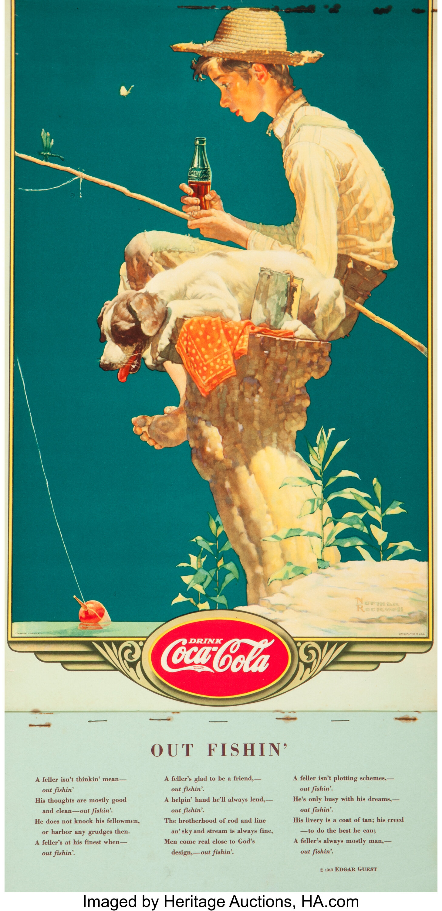 gone Fishing' Painting by Norman Rockwell - Pixels