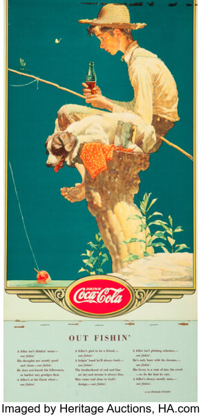 Norman Rockwell - Fishing Trip (Hand-Painted)