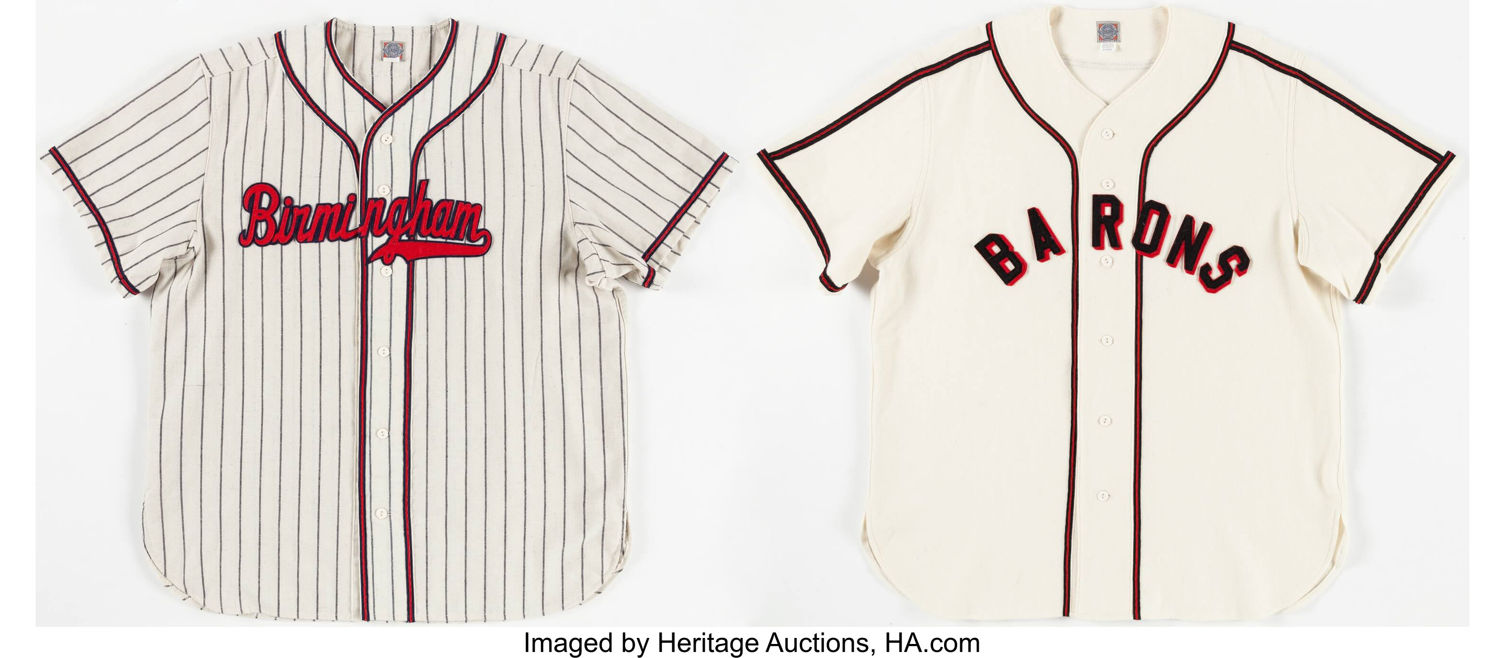 Birmingham Black Barons Ebbets Field Jerseys (2).  Baseball