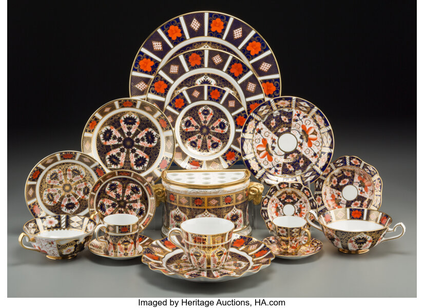 A Two Hundred and Twenty-Piece Royal Crown Derby Old Imari