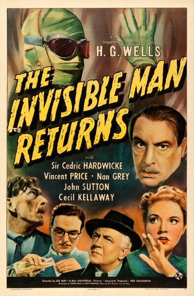 The Invisible Man Returns Universal 1940 One Sheet 27 X Lot Heritage Auctions