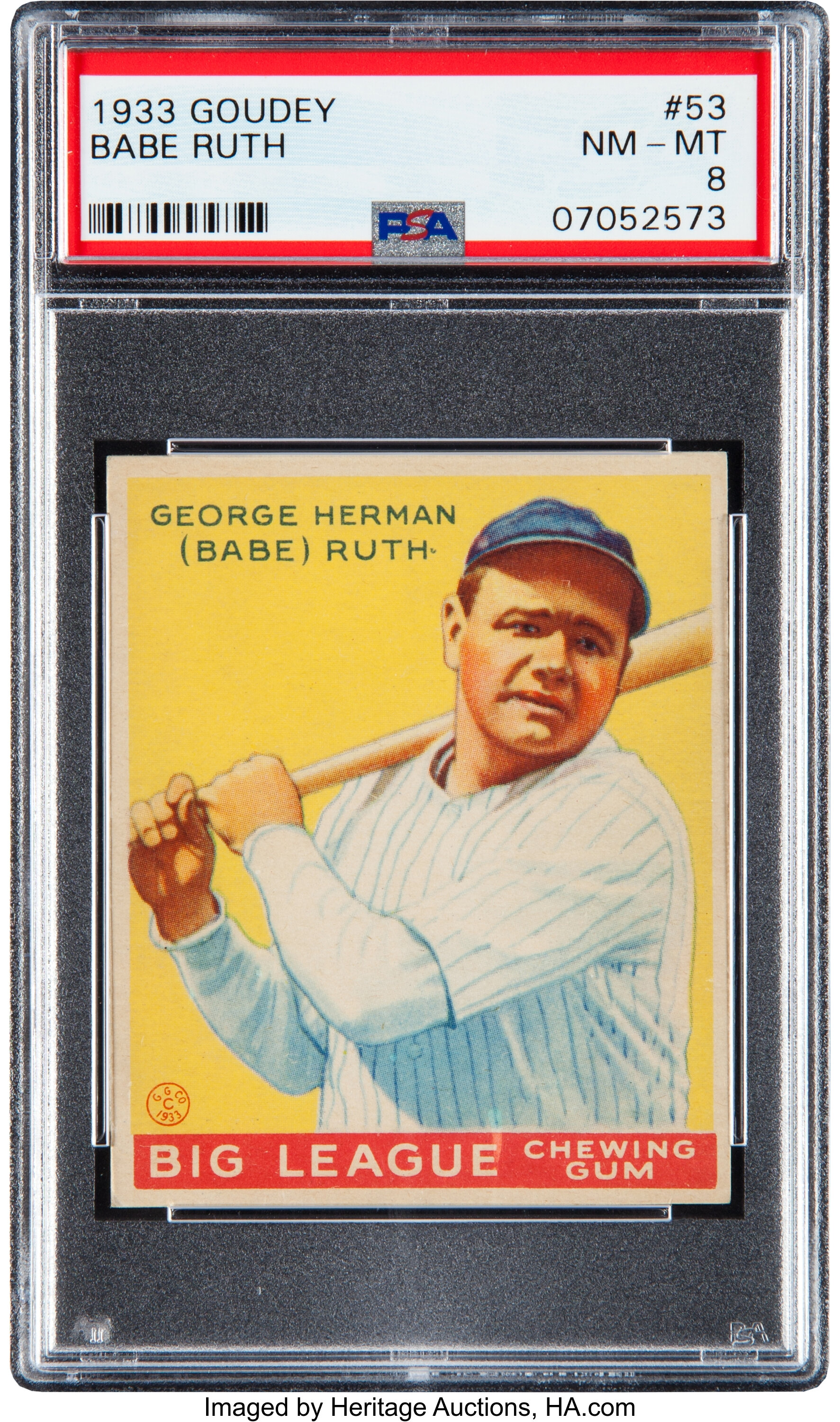 At Auction: 1933 Goudey #222 Charlie Gehringer.