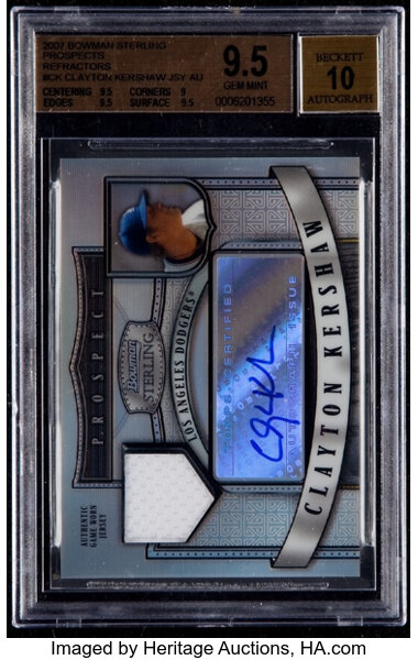 Clayton Kershaw Certified Autograph Jersey Card