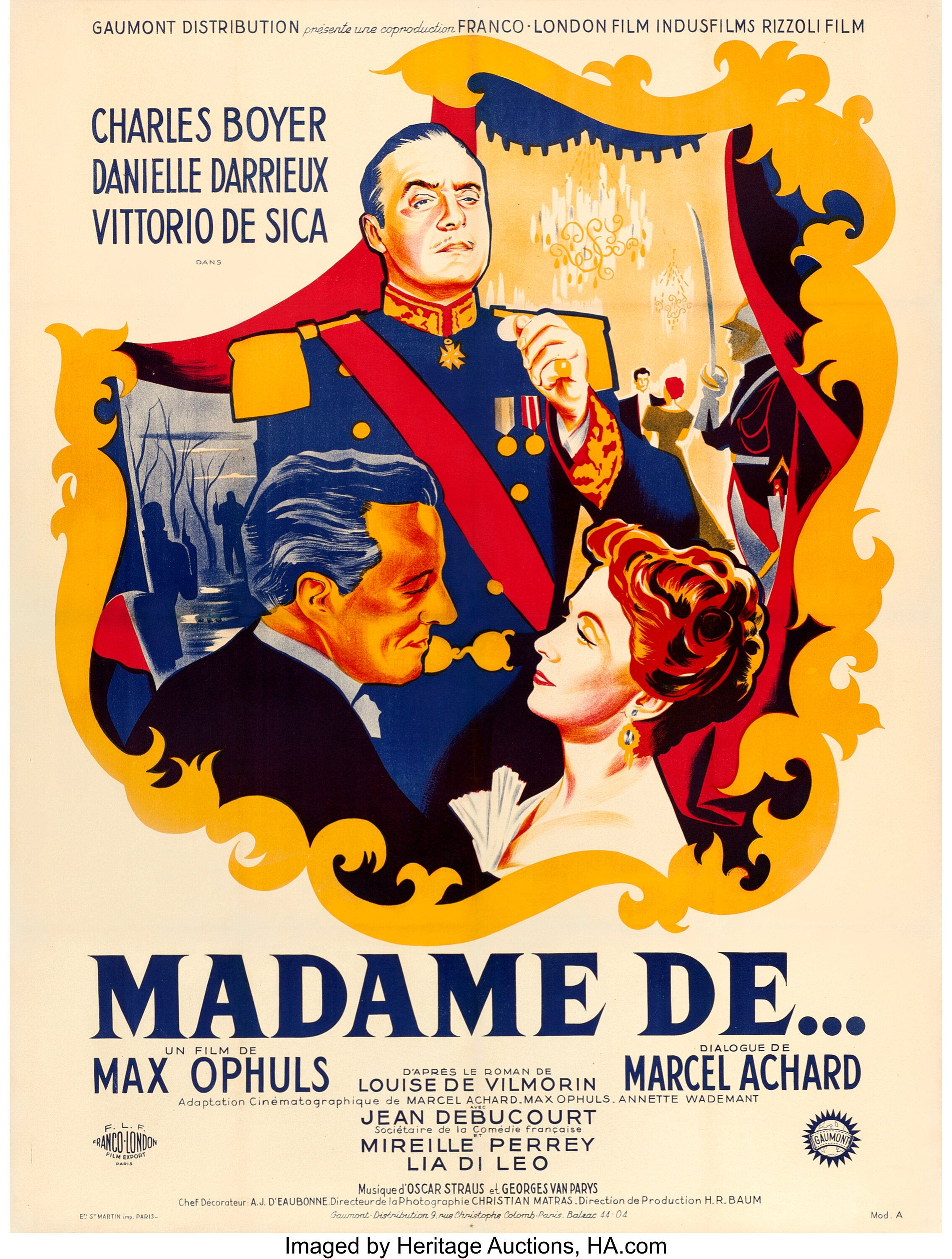 Madame de (1953) English Sub FRENCH FILM NEW DVD - NTSC, All Region