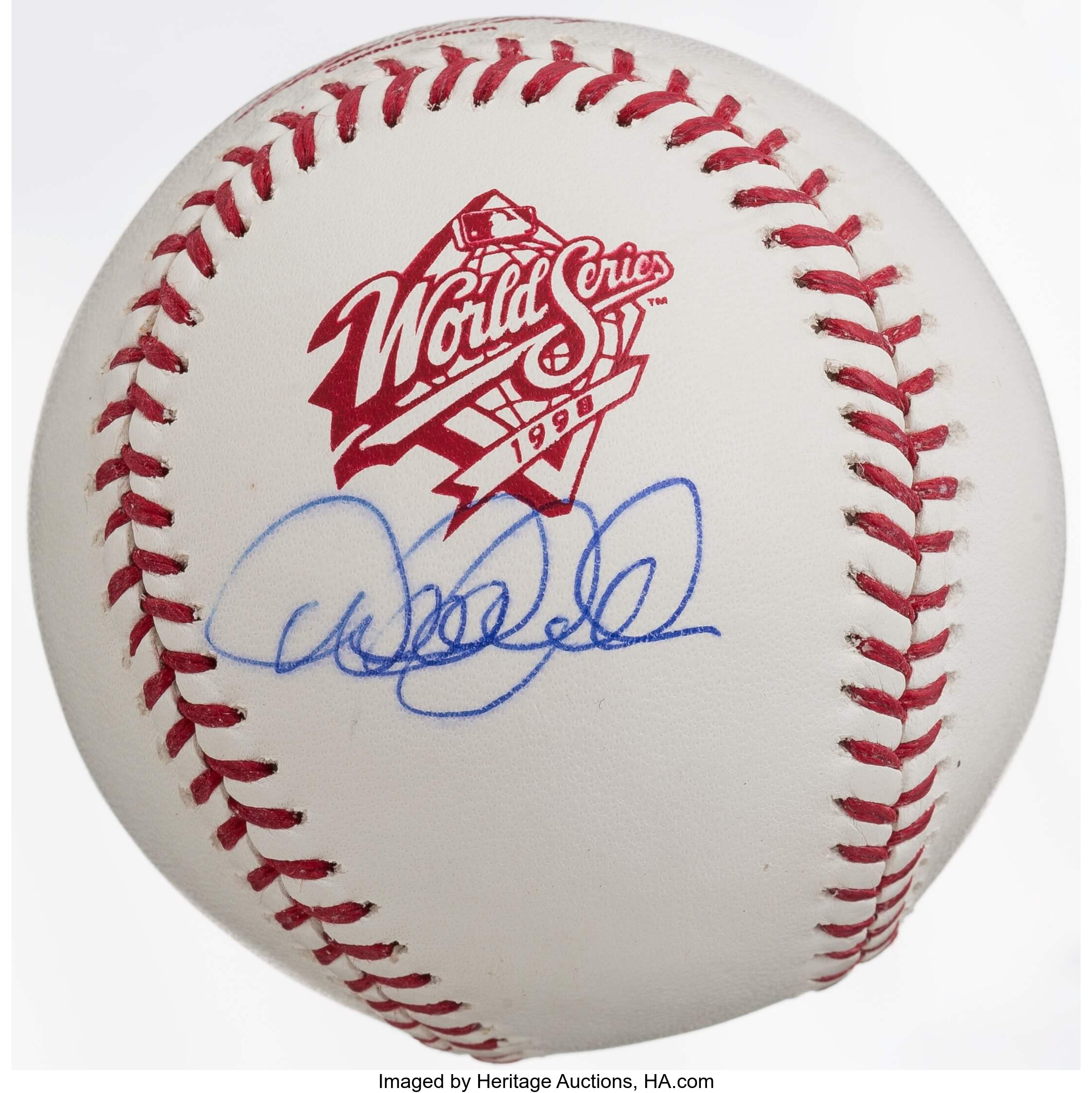 Sold at Auction: SIGNED OFFICIAL 1998 WORLD SERIES BASEBALL BY