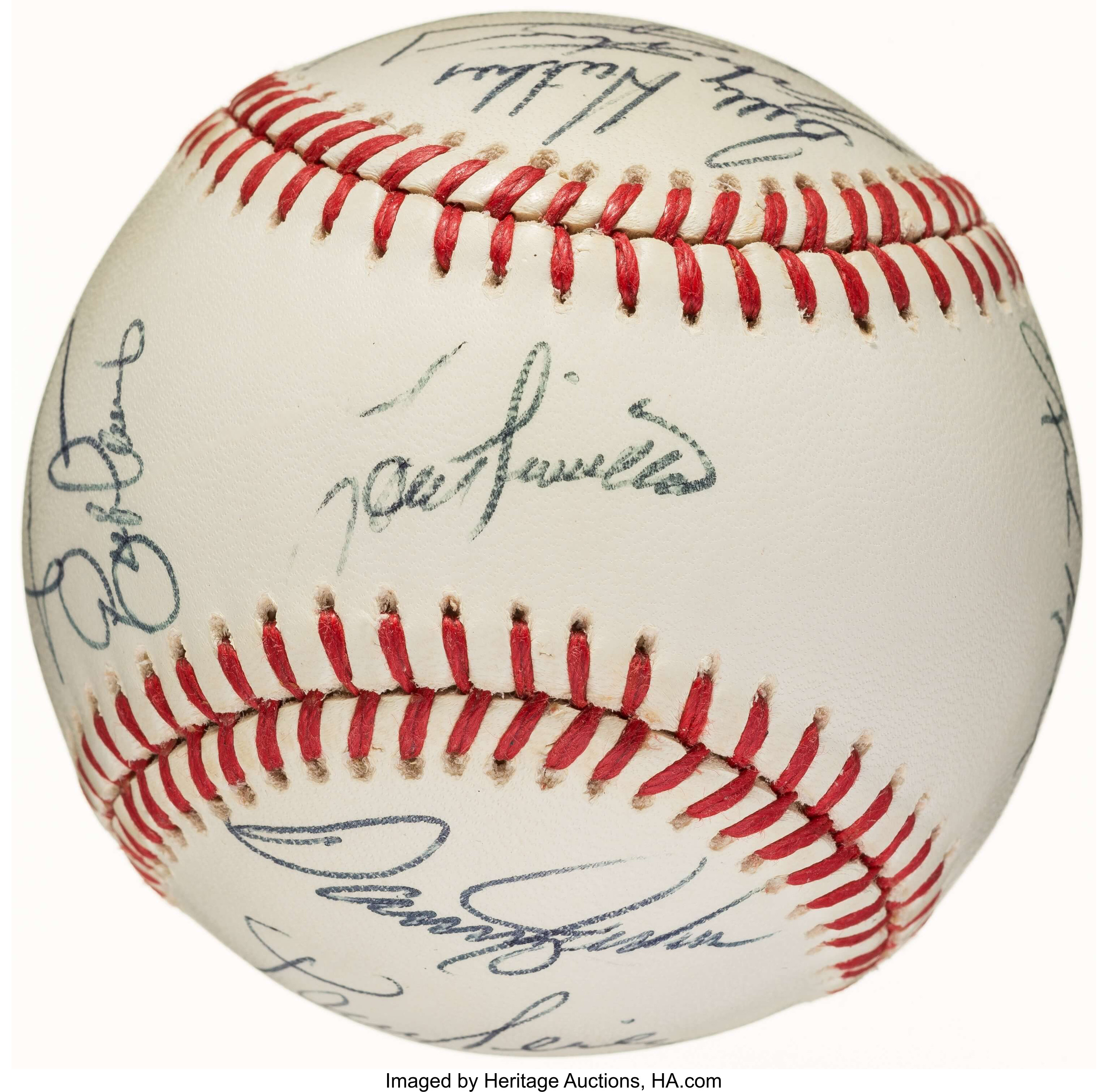 1990 Cincinnati Reds Team Signed Baseball (20 Signatures) - World, Lot  #44246