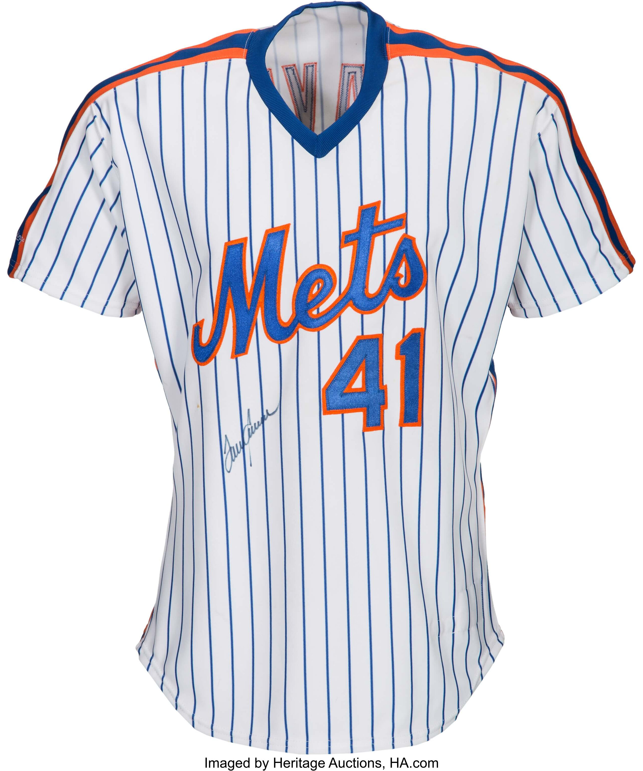 Tom Seaver Signed Authentic Game Issued 1990 New York Mets Jersey