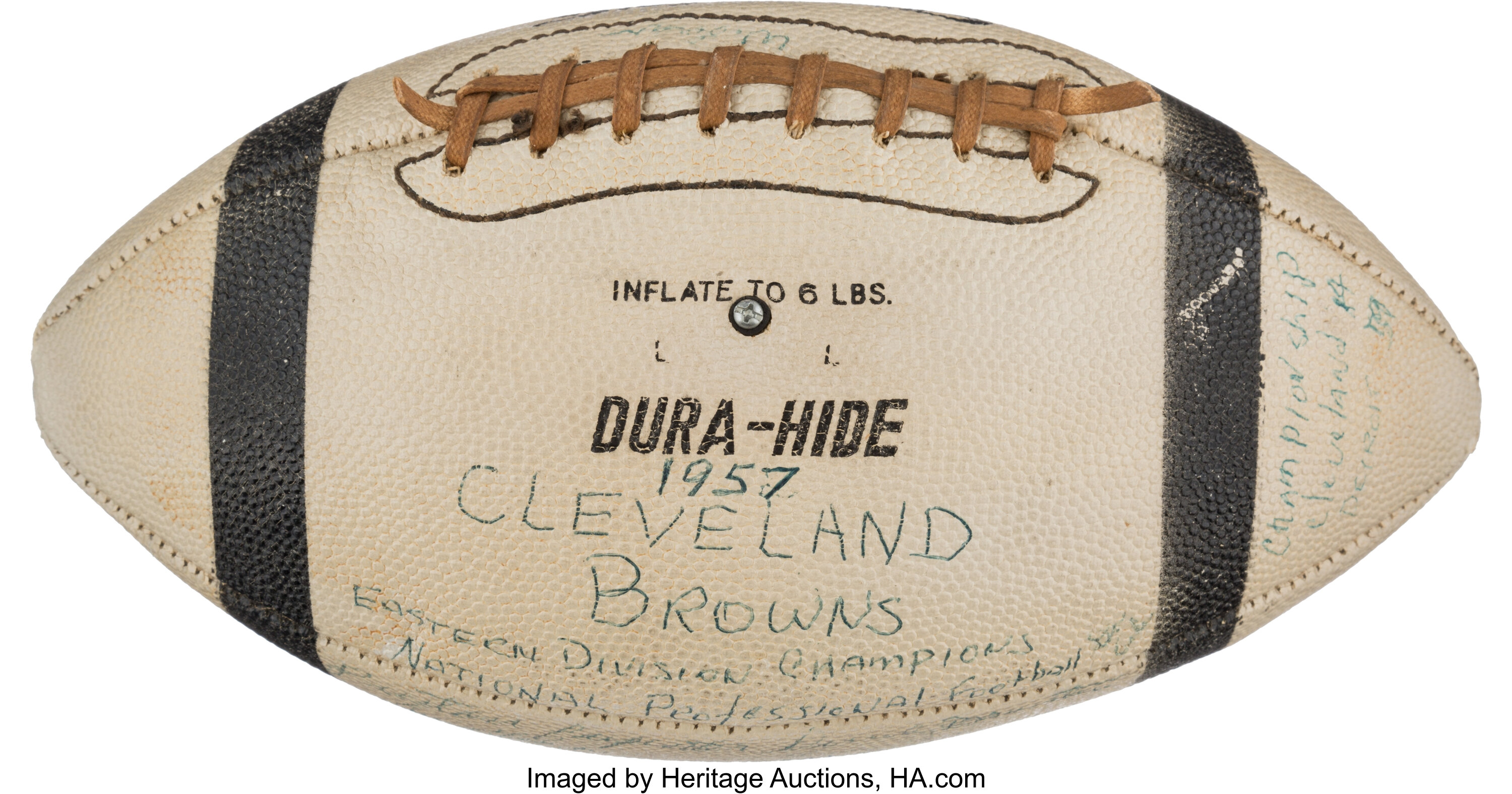 Jim Brown Cleveland Browns Autographed 1960's NFL Football