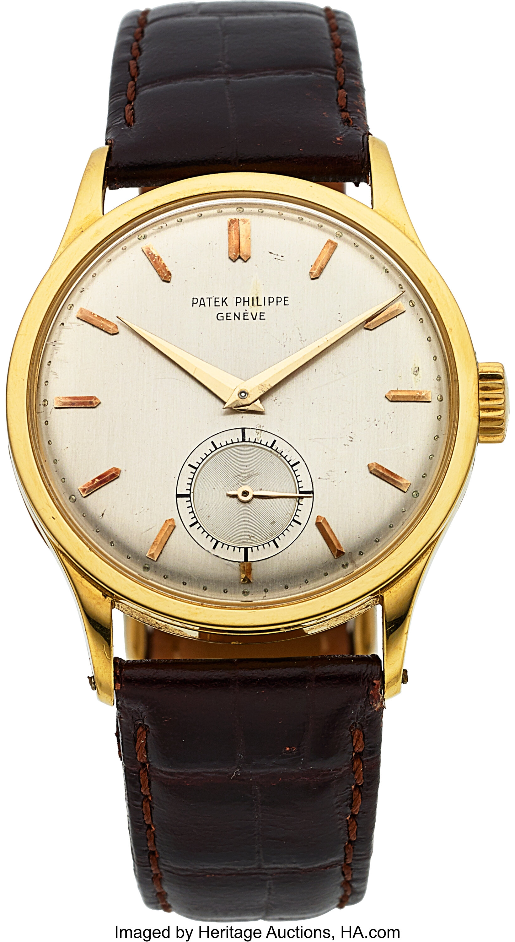 Patek Philippe Ref. 570 Large Yellow Gold Calatrava, circa 1955. | Lot ...