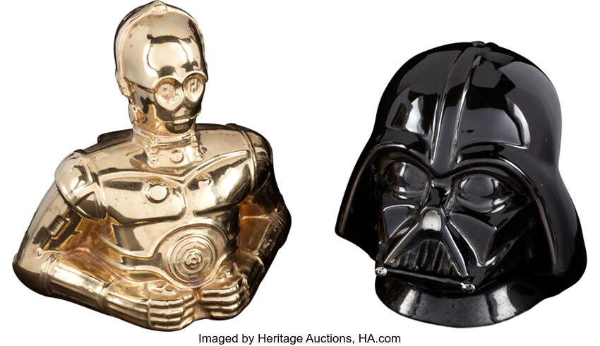 Star Wars: Darth Vader & C-3PO Banks (Roman Ceramics, 1977). | Lot