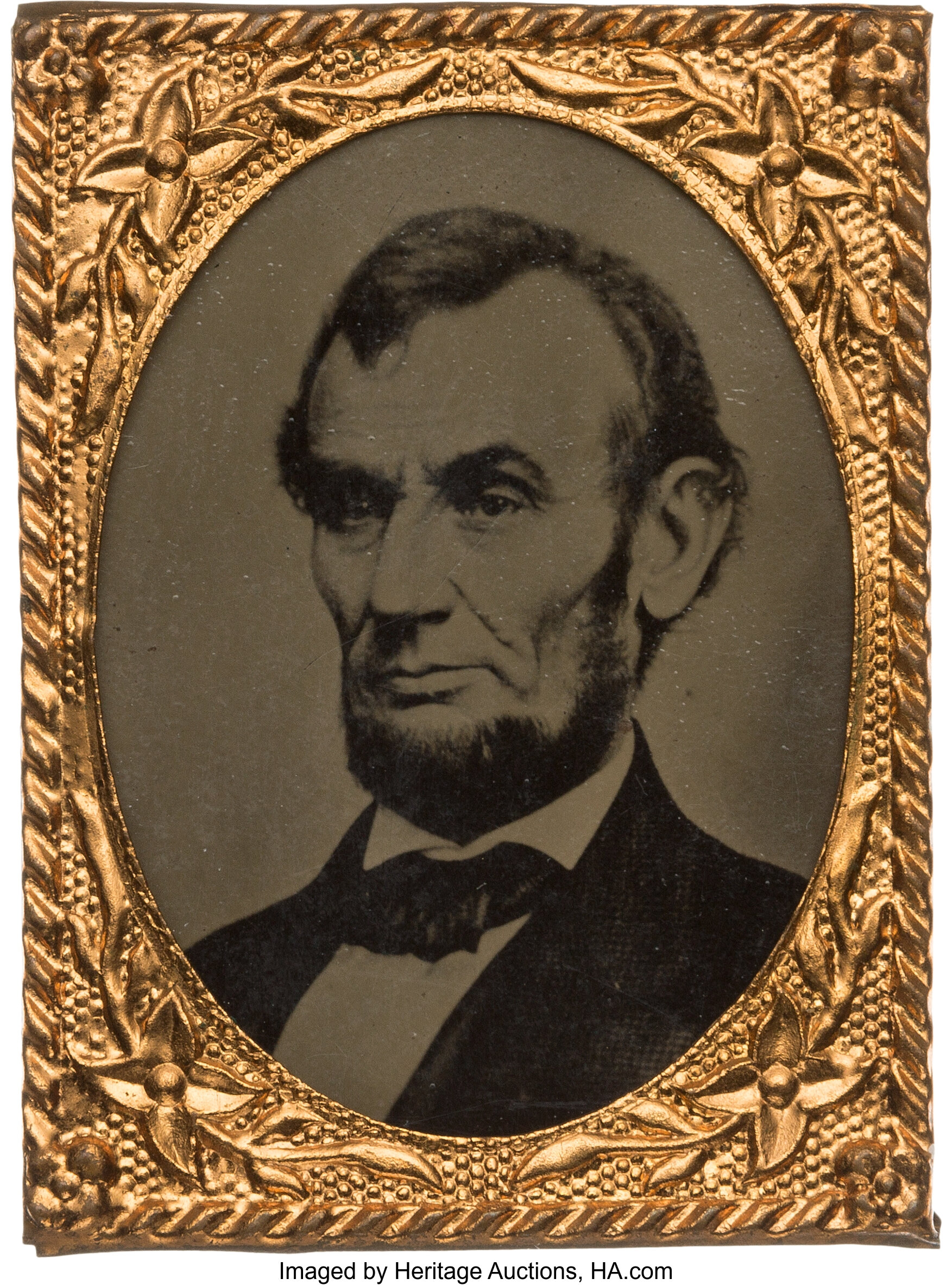 Abraham Lincoln: Gem Ferrotype Badge.... Political Ferrotypes / | Lot ...