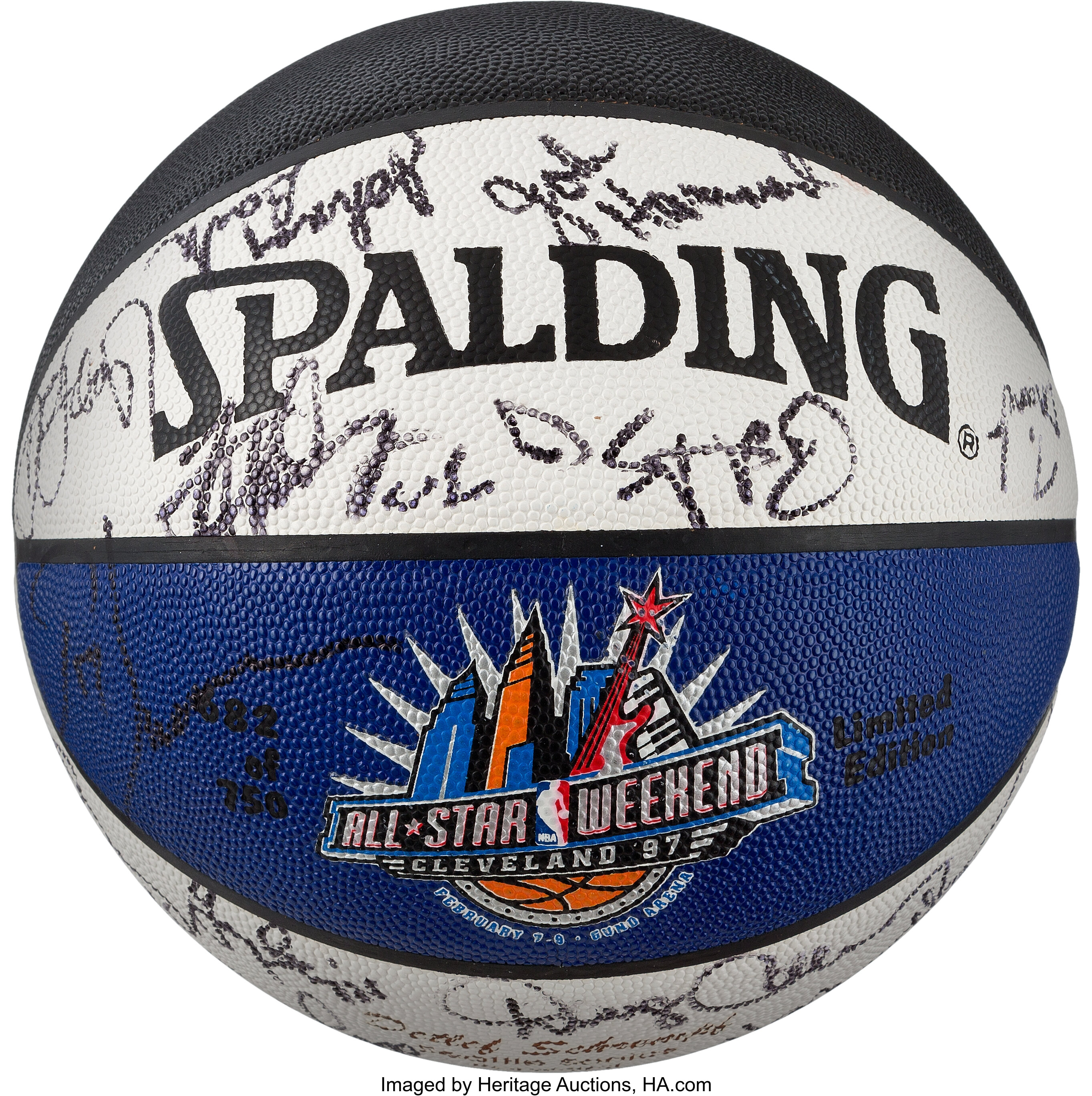 1997 NBA All-Star Team Signed Basketball from Detlef Schrempf's, Lot  #82443